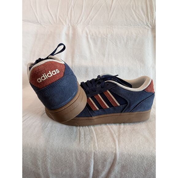 Adidas SL 72 RS Mens Size 8 Navy Blue Burnt Sienna Suede Gum Sole Sneakers